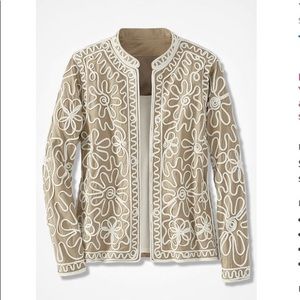 Coldwater Creek Printed Soutache Jacket